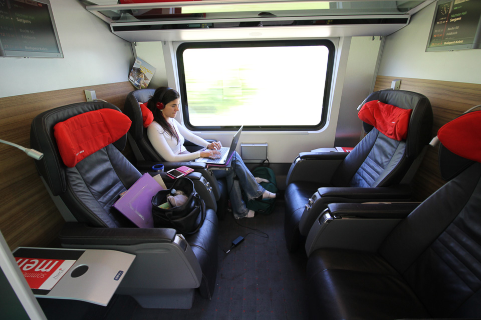 RailJet Business Class cabin